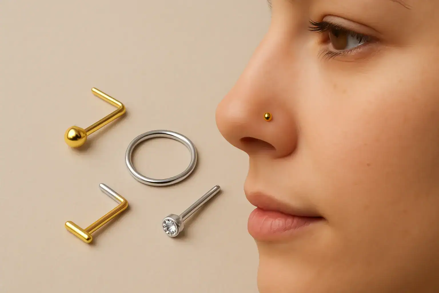 Alt tekst: Złota i srebrna biżuteria z pierścionkami, kolczykami i naszyjnikami, hurtownia i serwis naprawczy.